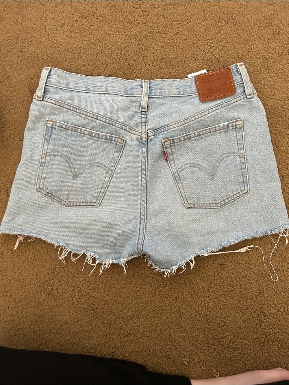 Levi's Light Blue 501 Denim Shorts